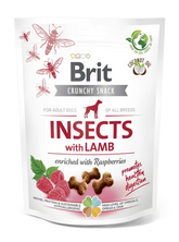 Brit Care Crunchy Cracker Insectes à l’agneau enrichi aux framboises 200g